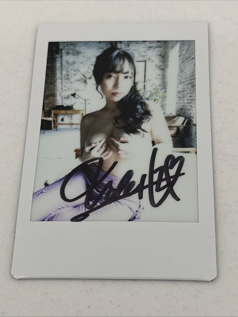 Aya Ueha Autographed Cheki Photo J-cup Japanese Adult JAV Gravure Idol
