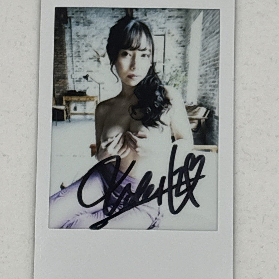 Aya Ueha Autographed Cheki Photo J-cup Japanese Adult JAV Gravure Idol
